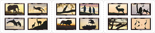 Carnet de timbres Les animaux au crépuscule